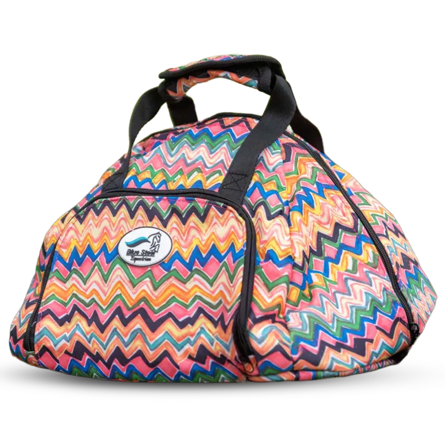 Blue Steel Helmet Bag Zig Zag by Eque Vogue
