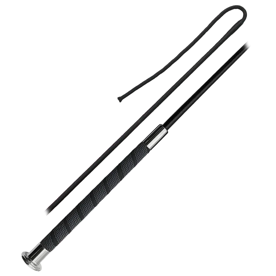 Dressage Whip Sure grip Handle Silver Cap 100cm by Eque Vogue