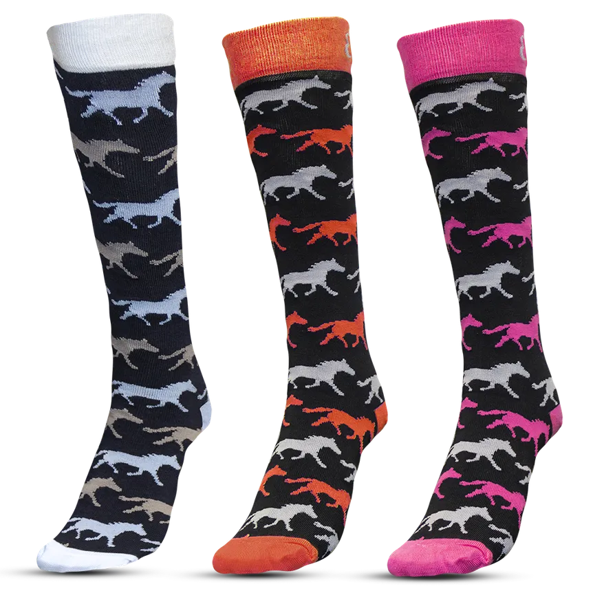 Equileisure Socks Knee High Horse by Eque Vogue