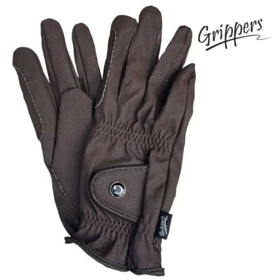Grippers Show Gloves Brown by Eque Vogue