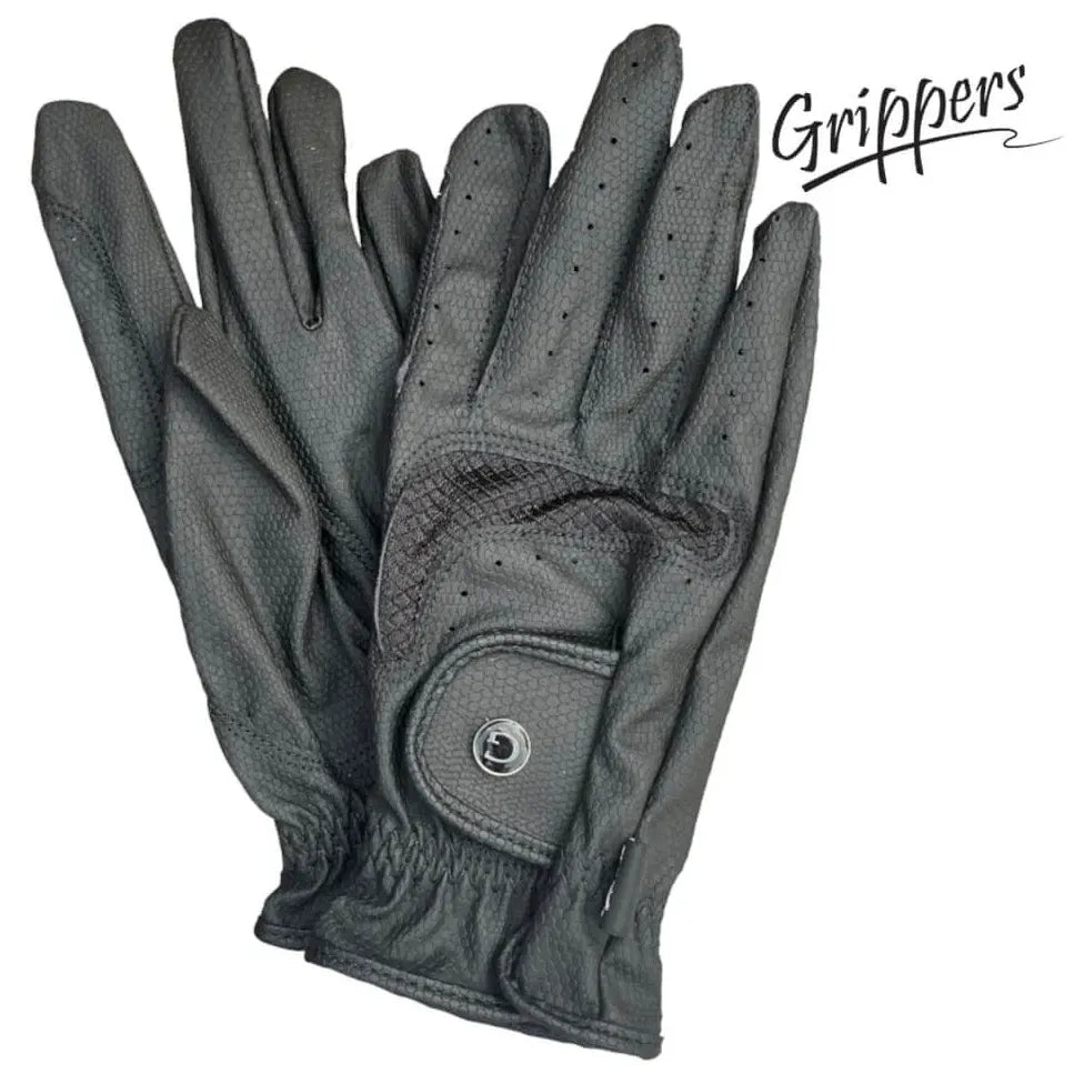 Grippers Show Gloves with Airmax Ventilation Black by Eque Vogue
