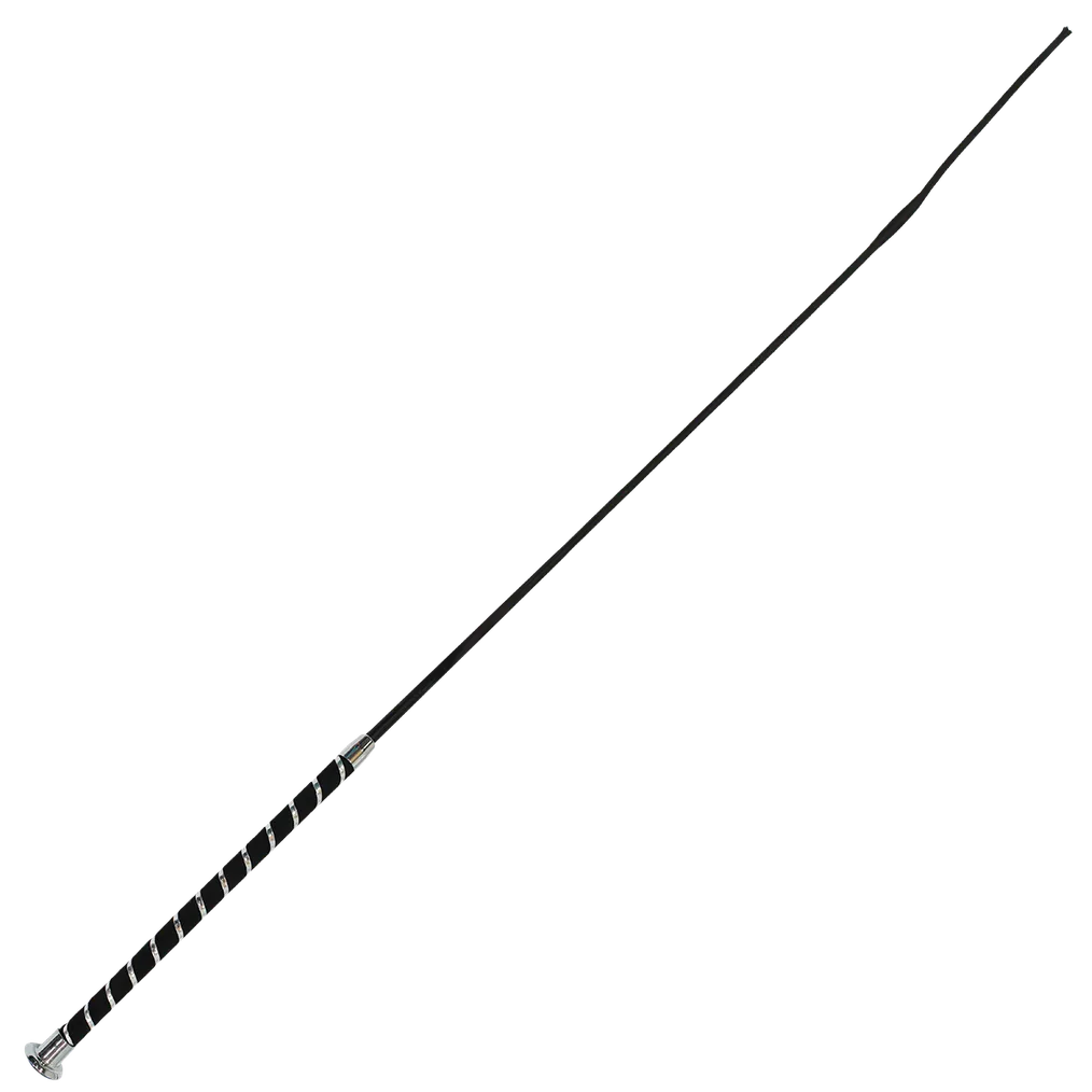 Dressage Whip Silver Spiral Handle 100cm by Eque Vogue