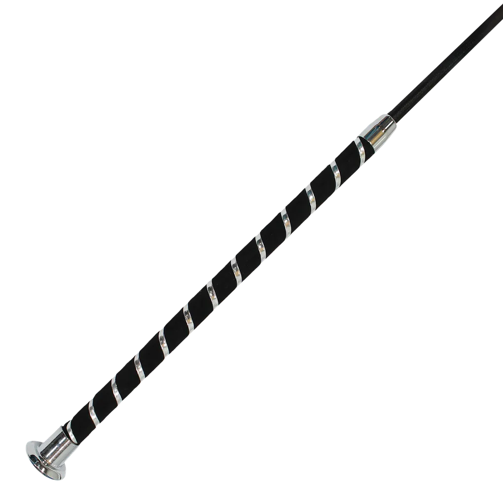 Dressage Whip with Silver Spiral Handle by Eque Vogue